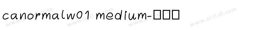 canormalw01 medium字体转换